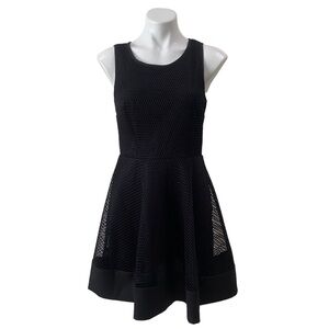 FOREVER 21 mini little black dress sz LARGE - perforated design - sleevless